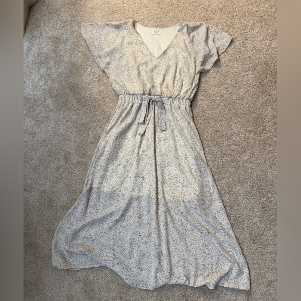 Cream Polka Dot Maxi Dress